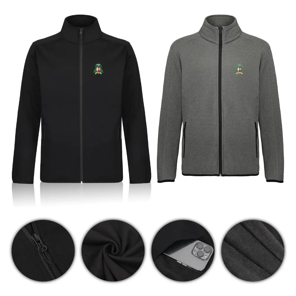 S19532 - Promotional Men's Heathered Sweater Full Zipper Knitted Fleece Jacket