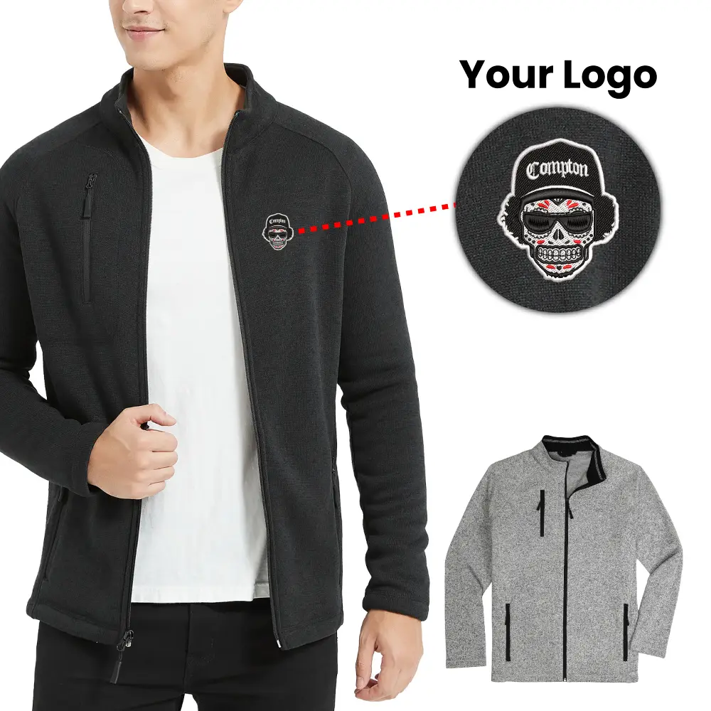 S19719 - Personalized Men's Microfleece Brushed Back Full Zipper Jacket