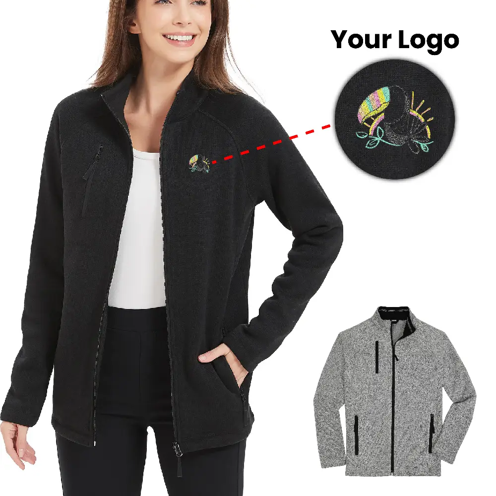 S19720 - Women's Microfleece Full Zippered Brushed Back Jacket with Personalization