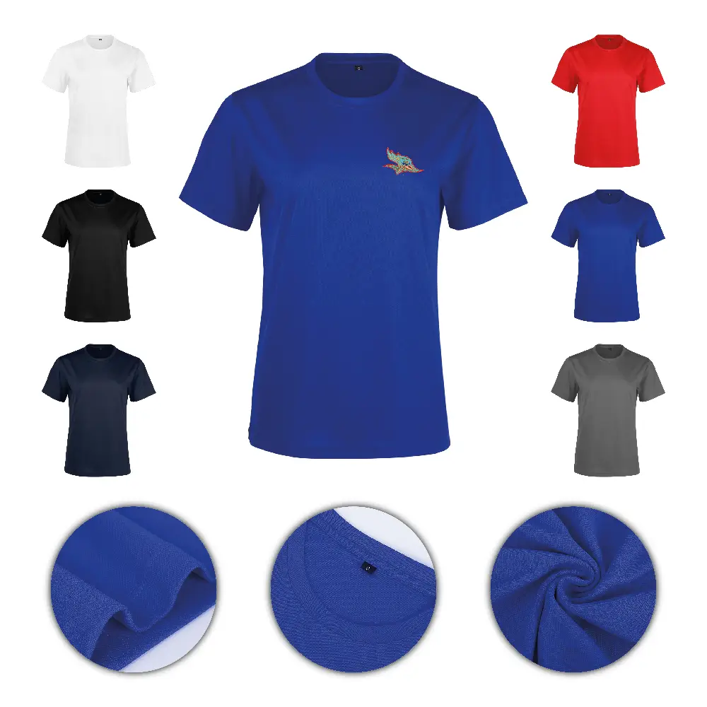S19755 - High Quality Women's Short Sleeve Micro Mesh T-Shirt in Bulk