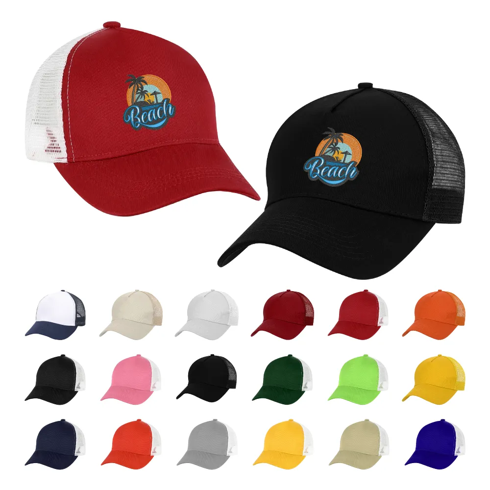 S12963 - Wholesale Mesh Back Trucker Cap with Logo