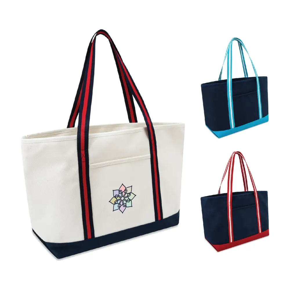 SST142 - Custom Printed Canvas Commander Tote Bag in Bulk