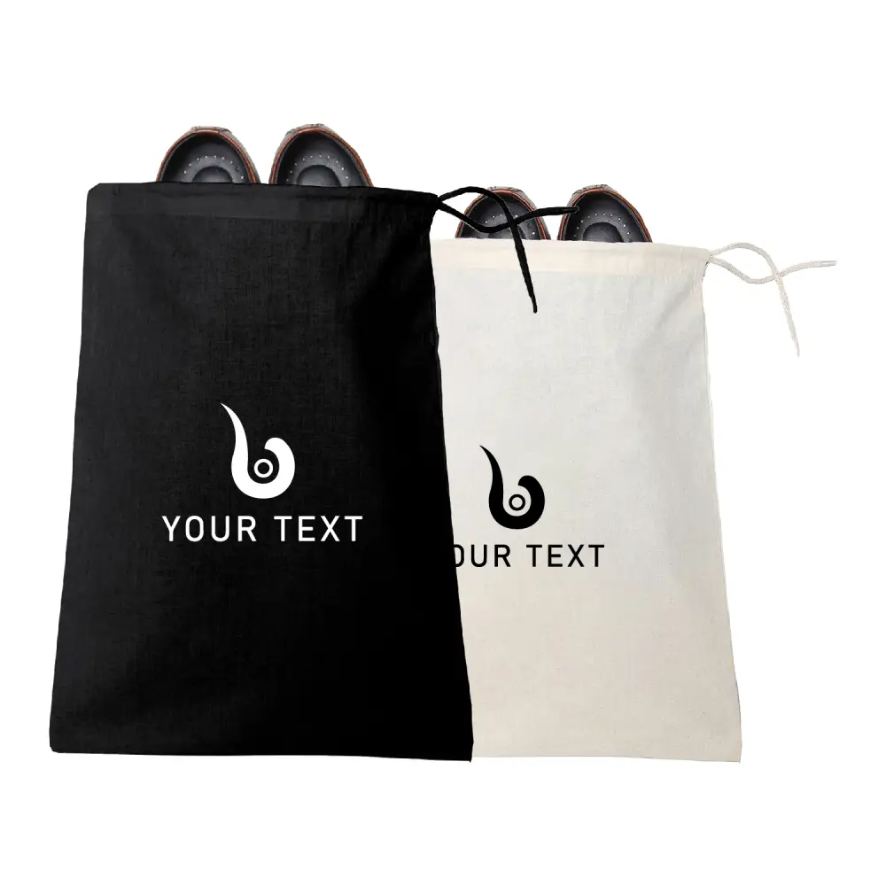SST1611 - Cotton Canvas Drawstring Custom Shoe Bag