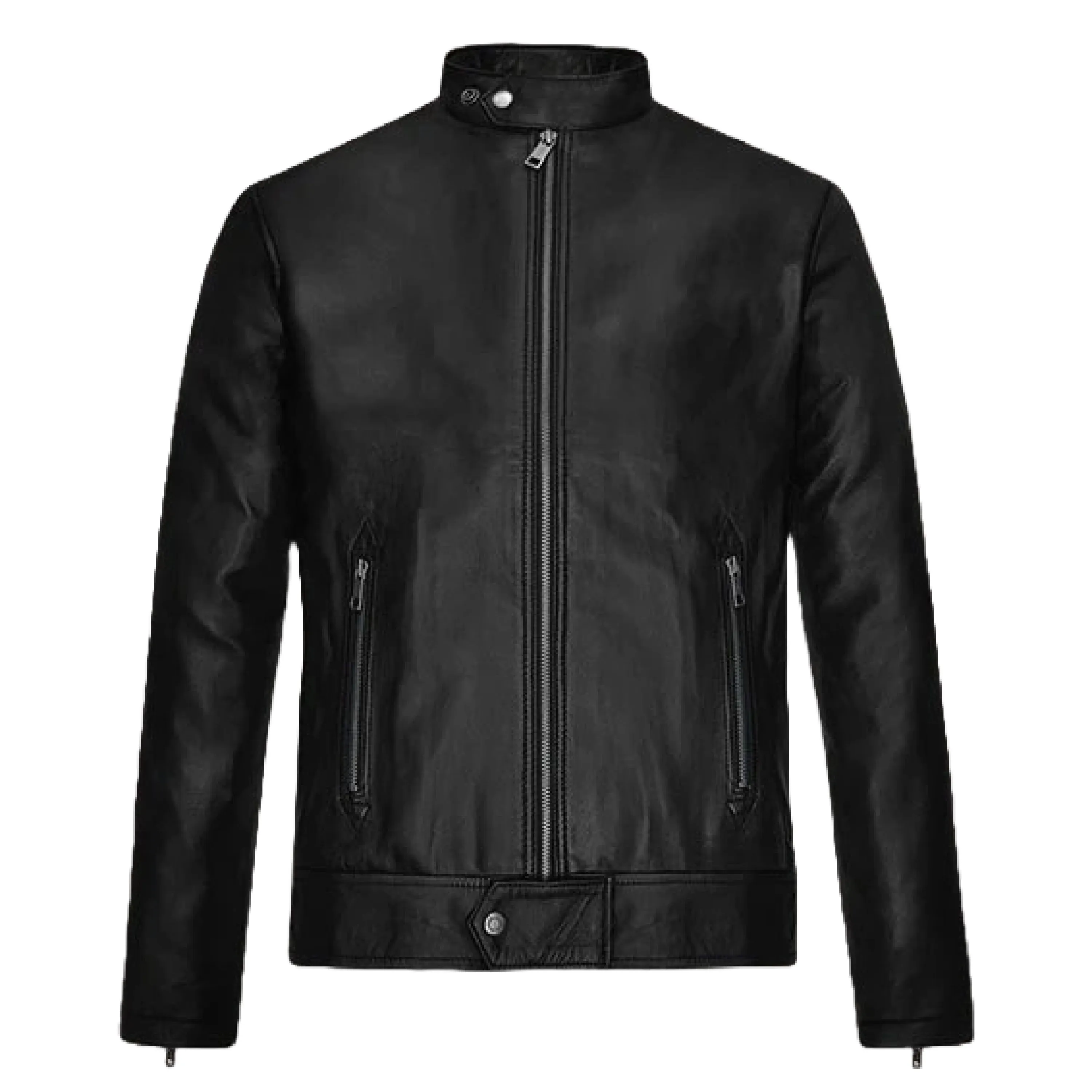 LJ103 - Stylish Black Leather Jacket
