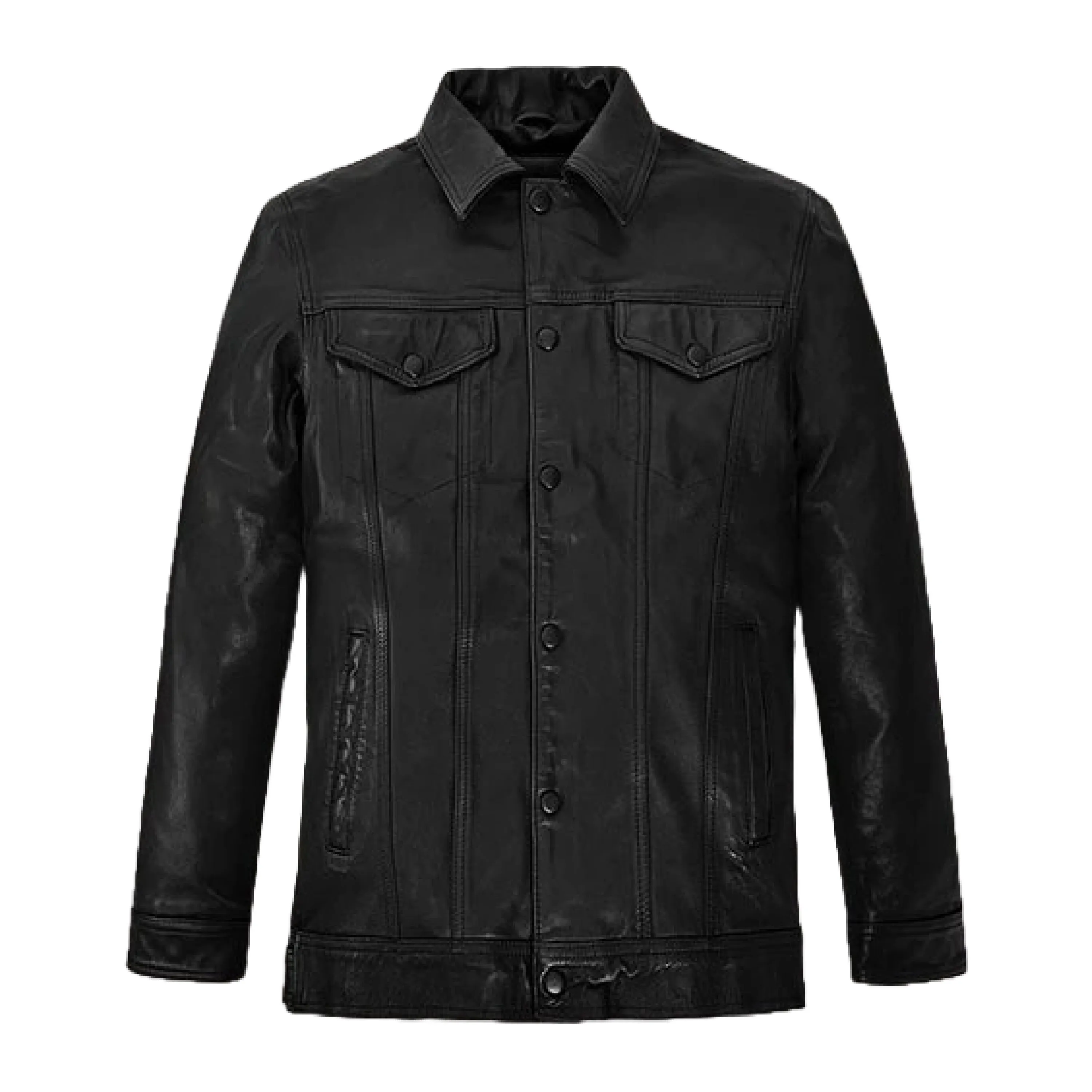 LJ111 - Urban Trendsetter Black Leather Jacket