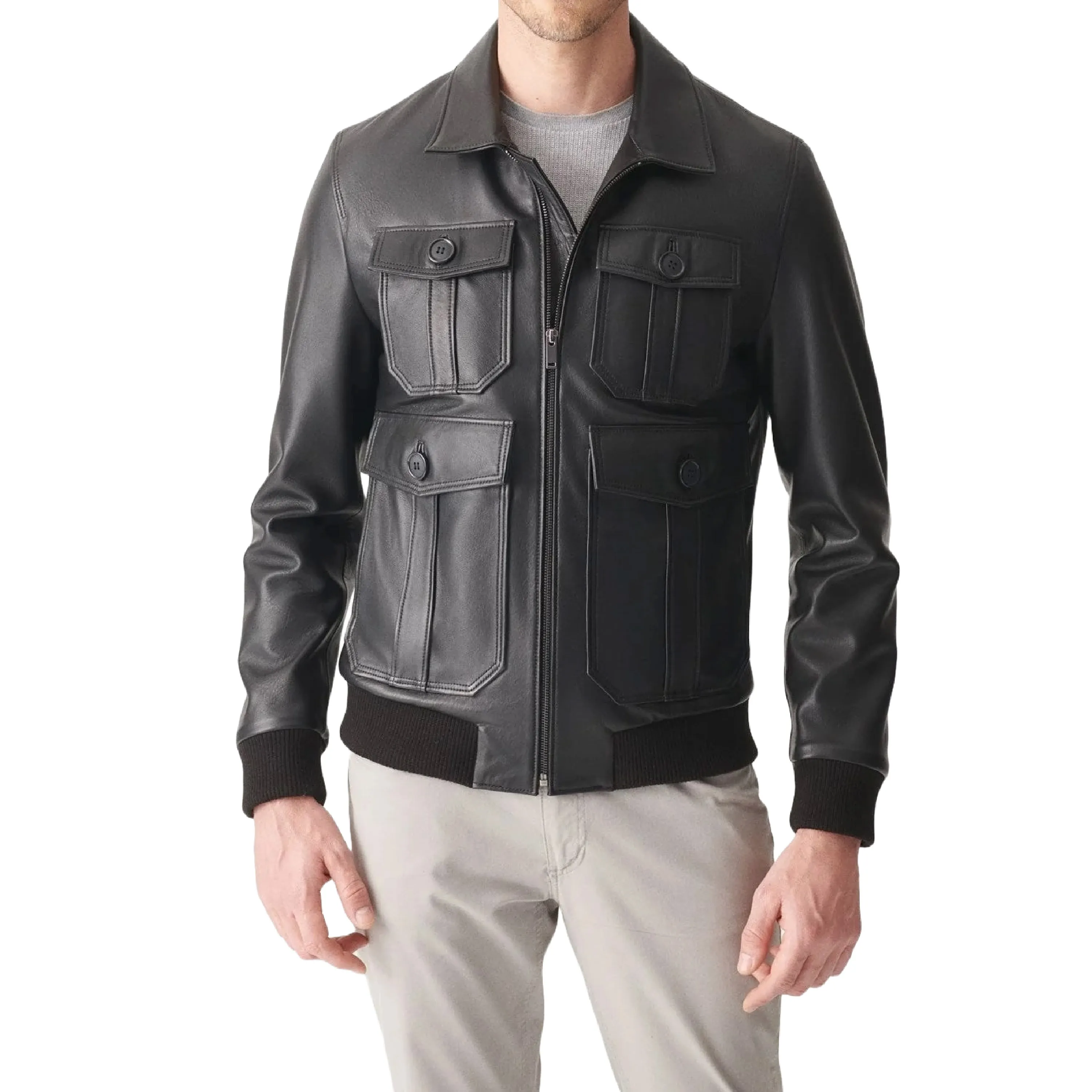 LJ114 - Classic College Leather Jacket