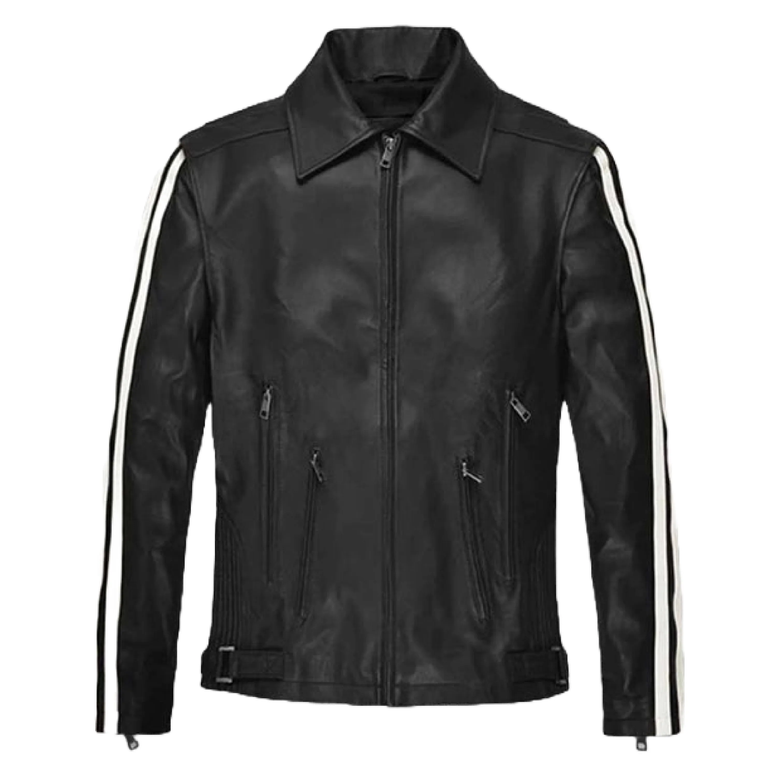 LJ118 - Monarch Stripe Leather Jacket