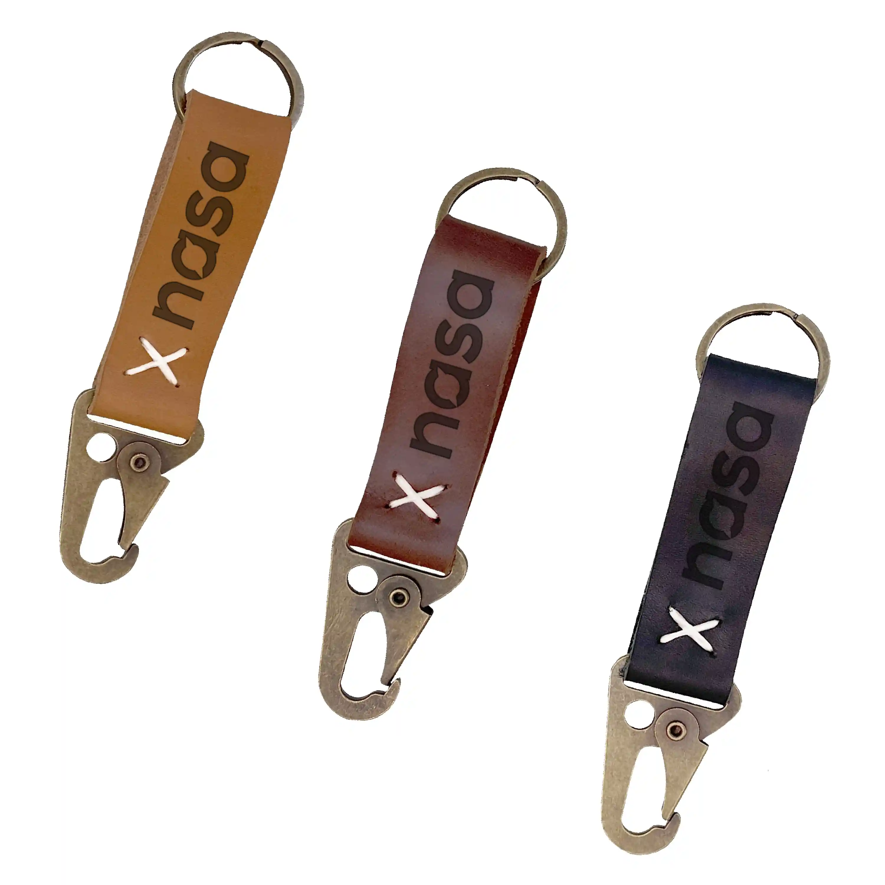 LK201 - Custom Leather Keychain with Carabiner – Durable & Personalized