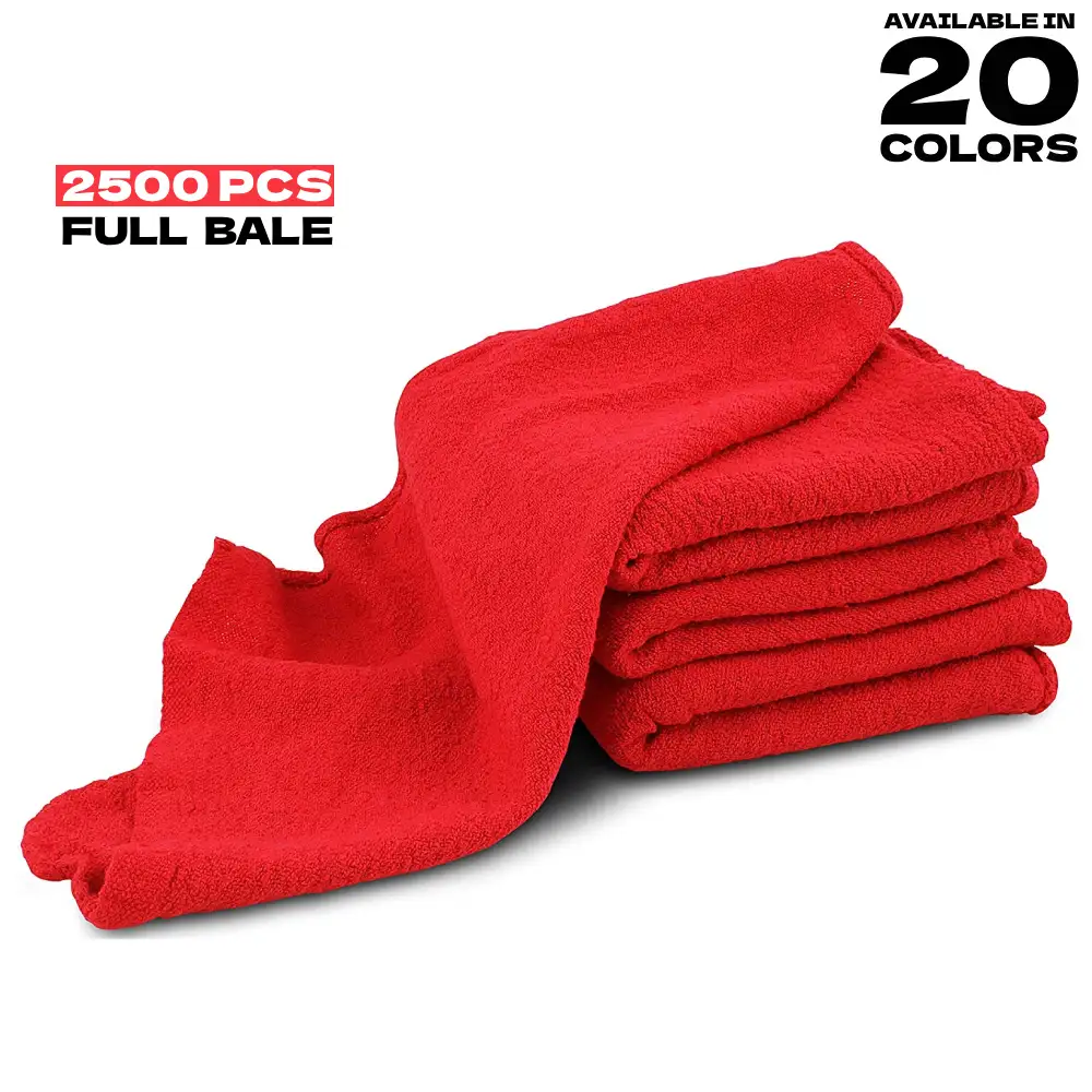 ST1313 - Colored - Full Bale - 13 X 13 - Multi Purpose Shop Rags for Janitorial Services | Bale Packed