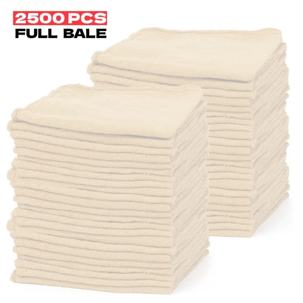 ST1818 - Raw Shop Towel - Sam's White Cleaning Shop Towel for Cleaning Tasks | Raw Bale Packed Towels