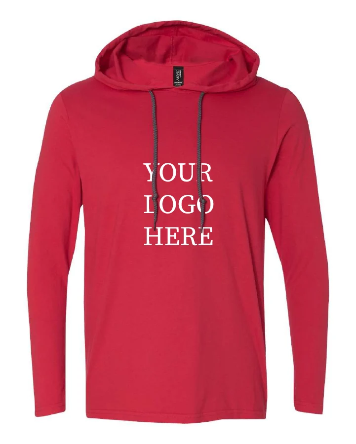 987 - G4300 - Gildan - Softstyle Lightweight Hooded Long Sleeve T-Shirt  