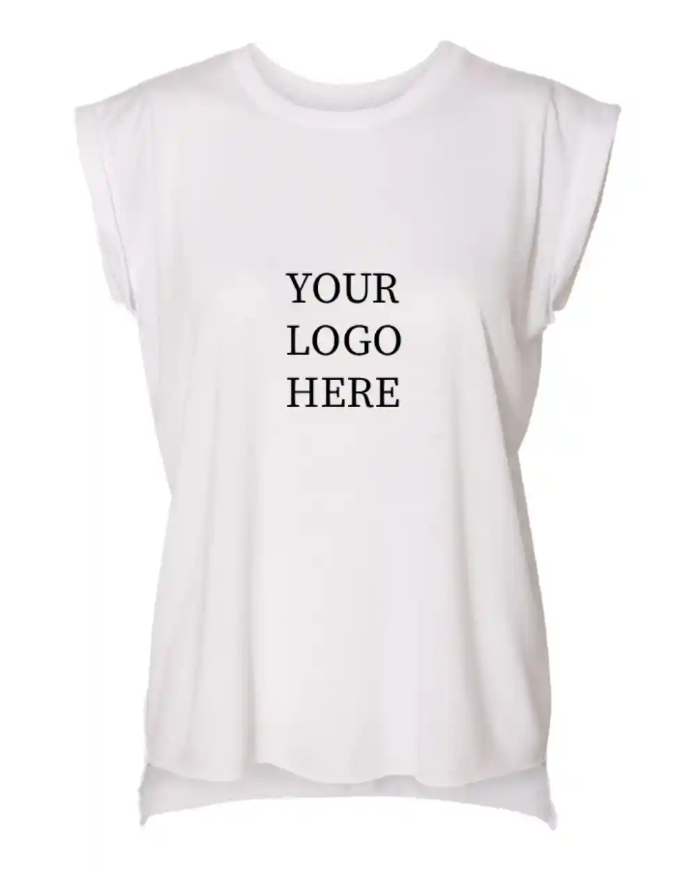 8804-B3600 - Bella + Canvas - Women’s Flowy Rolled Cuffs Muscle Tee