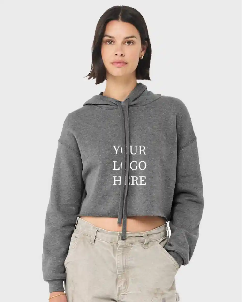 7502-B1800 - Bella + Canvas - Women's Crop Fleece Hoodie