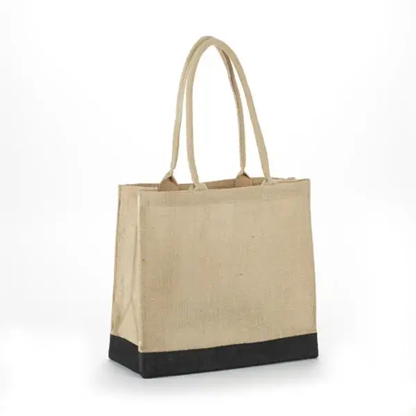 BSJ908 - All Natural Economy Jute Bag with Rope Handles