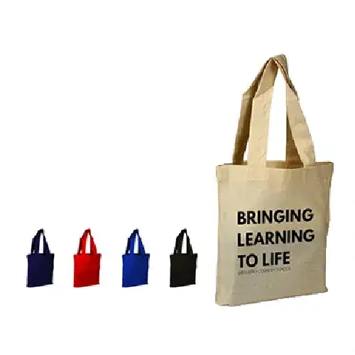 QTBGL - Printed Cotton Tote Bag with Mini Gusset - Large
