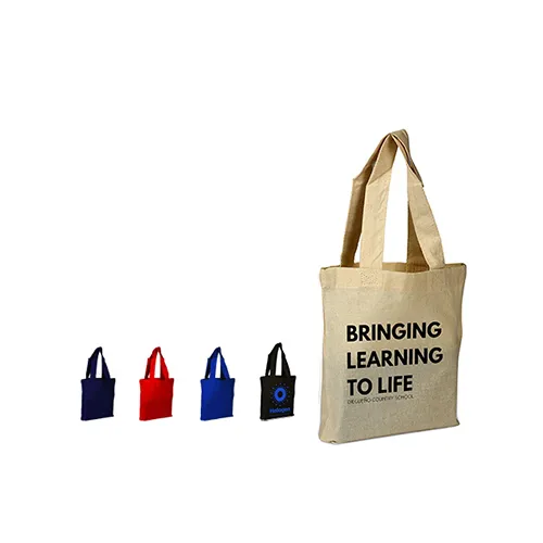 QTBGS - Custom Cotton Sheeting Small Tote Bags For Bulk Order