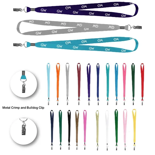 S12096 - Sublimated Lanyard with Bulldog Clasp and Crimp