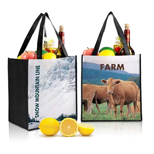 S12501 - Customized Dye Sublimation Grocery Tote Bags