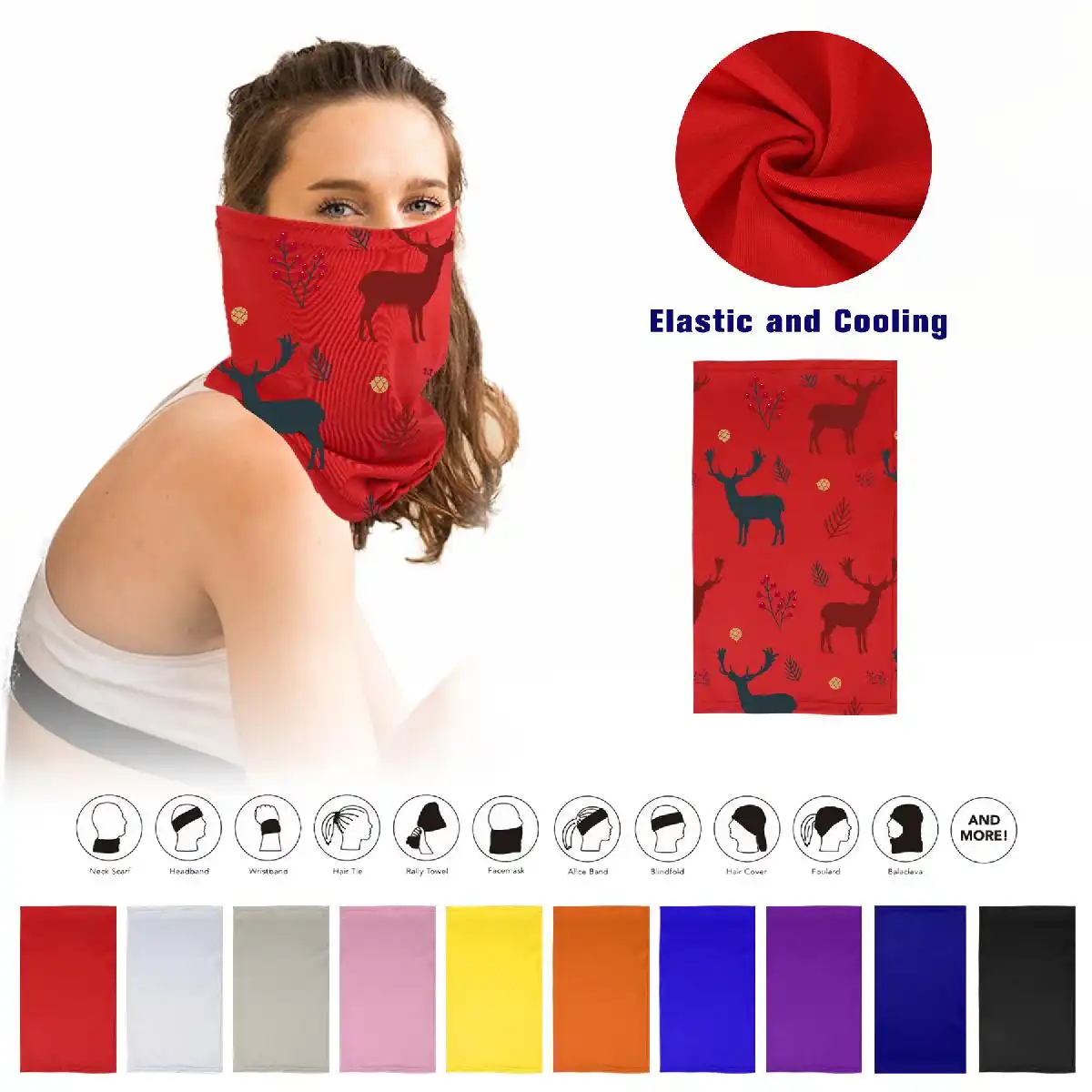 S12547 - Custom Sublimation Neck Gaiter Mask Bandana