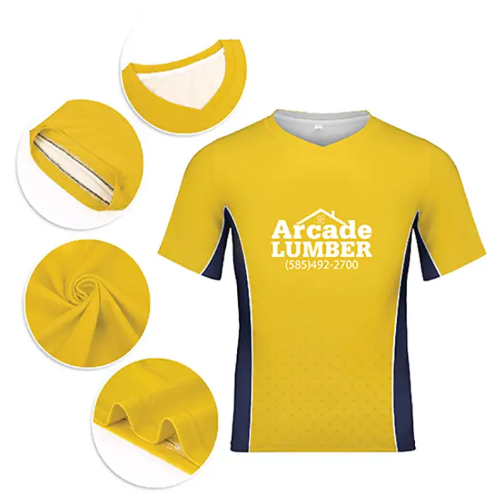 S12741 - Fully Customized Performance V-Neck Quick Dry T-Shirt