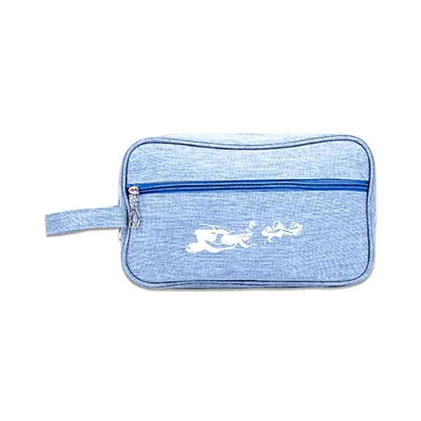 S12974 - Two-Tone Canvas Cosmetic Bag