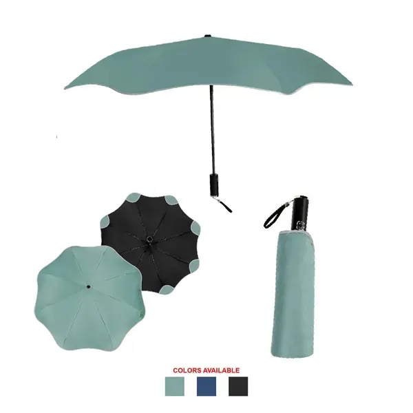 S13723 - Auto Folding Umbrella with Rounded Corners