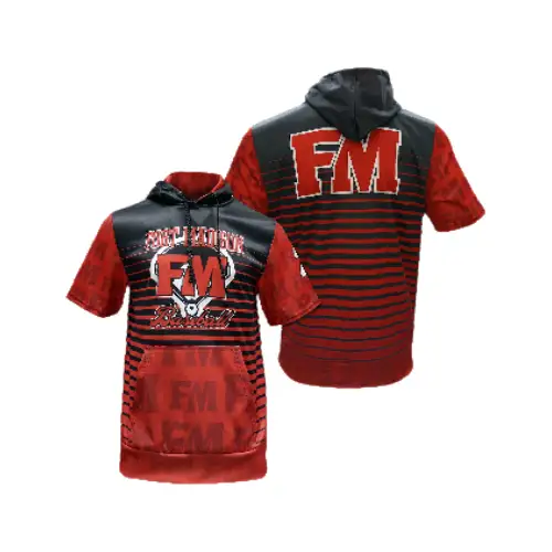 SHH70 - Custom Sublimated Short Sleeve Hoodie in Bulk