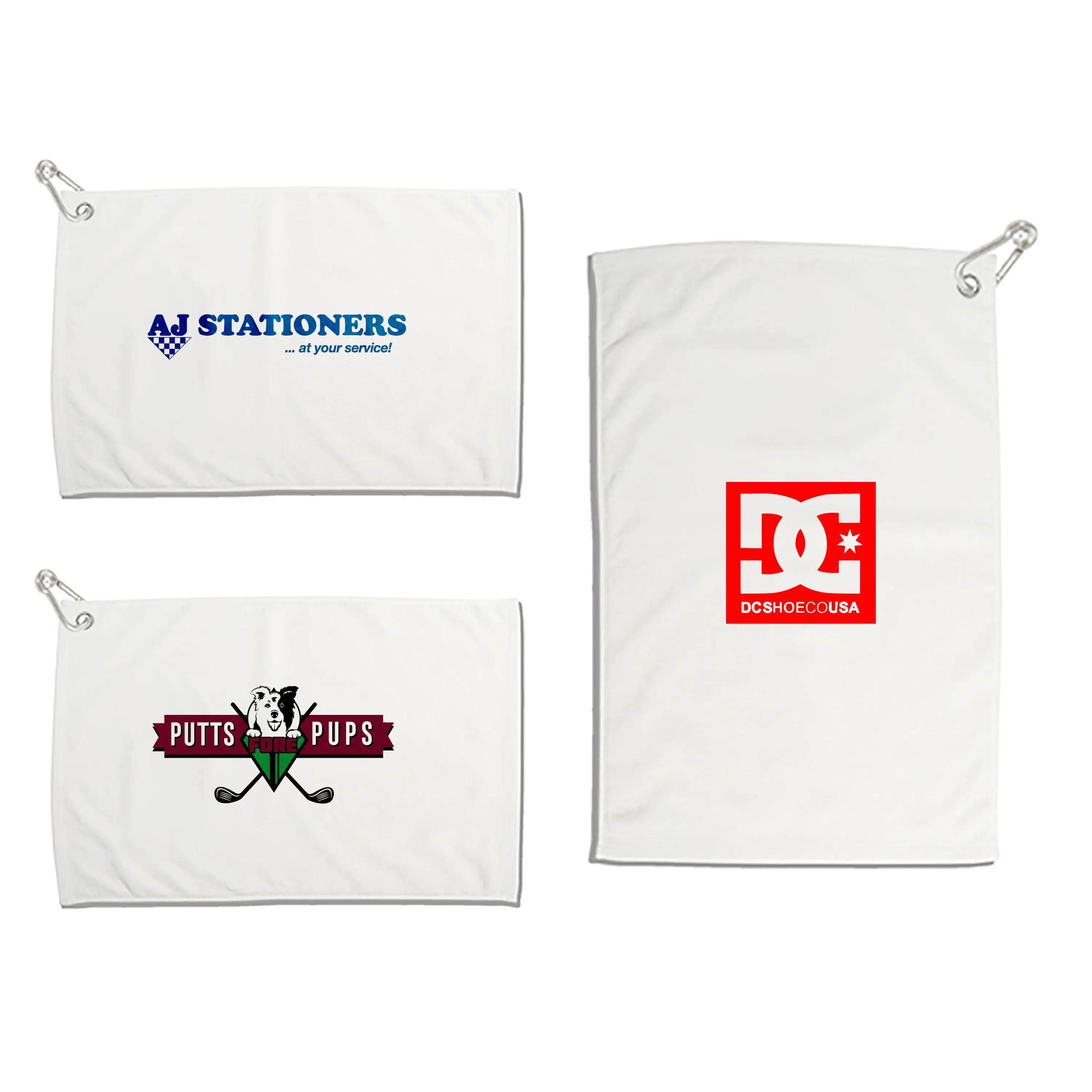STV200G - Custom Printed Velour Golf Towel And Hand Towel With Grommets and Hooks