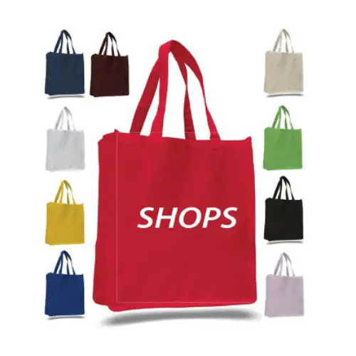 Q125400 - Custom Canvas Jumbo Shopper Bag with Gusset