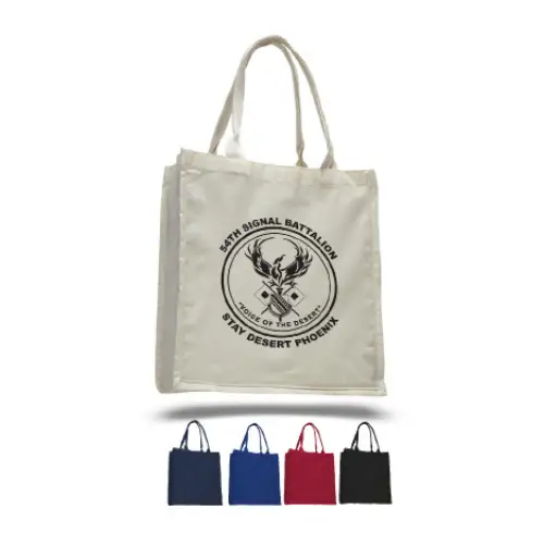Q125500 - Promotional Fancy Cotton Shopper Bag With Custom Logo