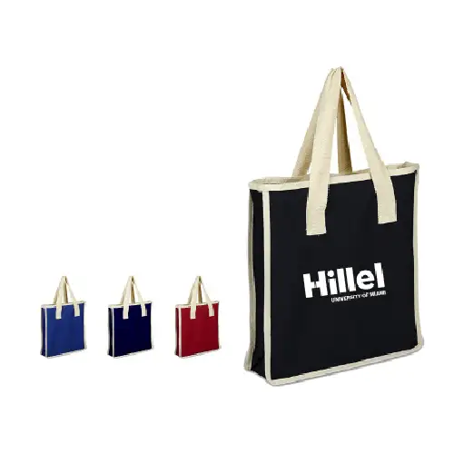 Q1617 - Wholesale Colored Canvas Shopping Bags With Custom Logo