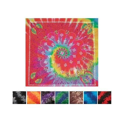 QB4600 - Customizable Tie Dye Bandanas in Bulk