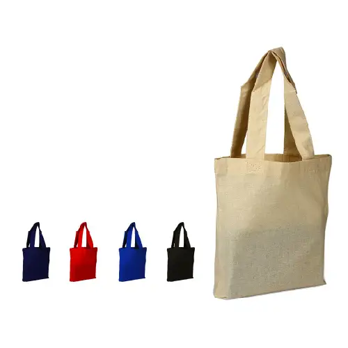 QTBGS - Custom Cotton Sheeting Small Tote Bags For Bulk Order
