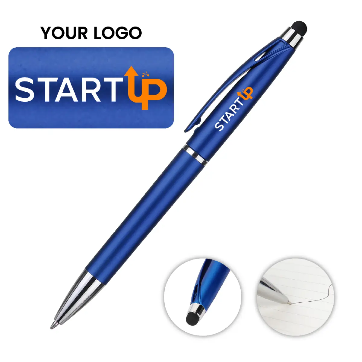 S13171 - Customized Stylus Tip Twist Action Pens For Phones And Tablets