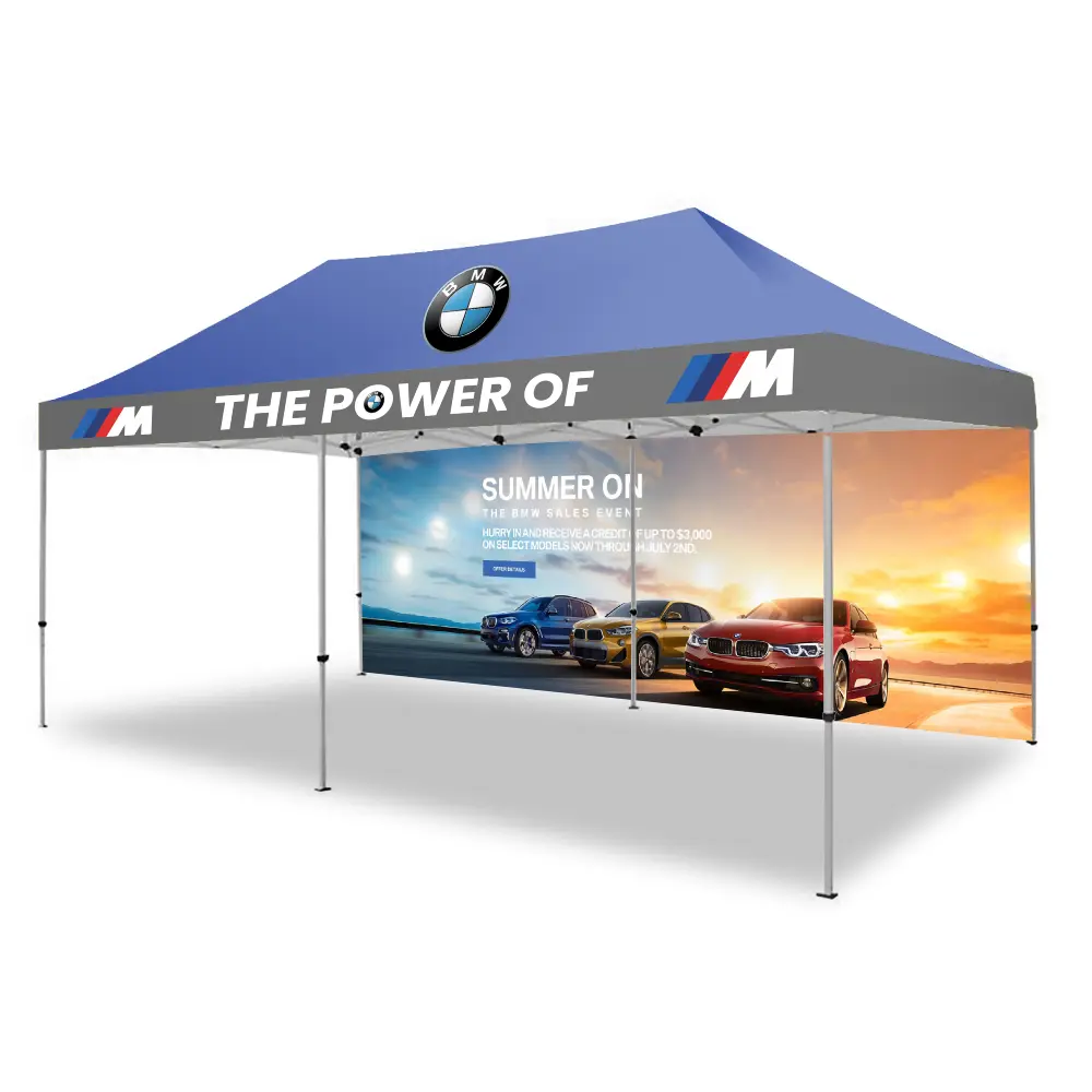 S18040 - 20' Custom Tent Back Wall with Full-Color Print