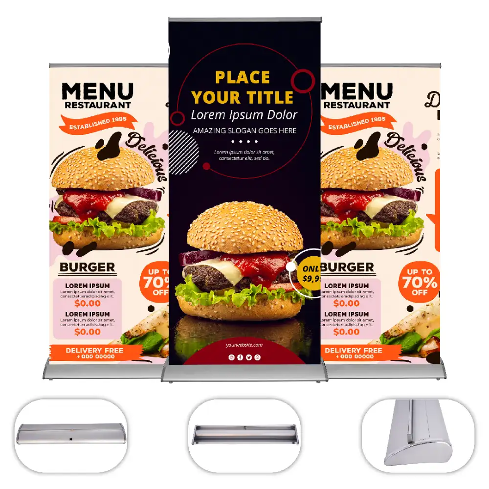 S18559 - Custom Print Retractable Aluminum Banner Stand