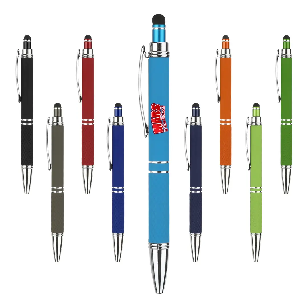 S18574 - Affordable Softy Metal Pen with Stylus And Logo