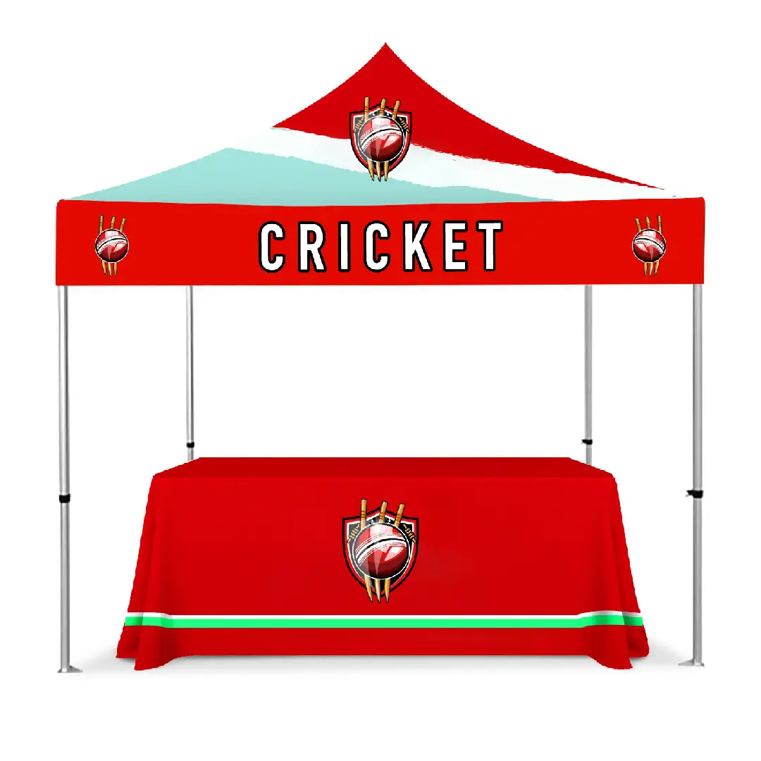 S18667 - 10' x 10' Custom Pop Up Tent Kit with Table Throw