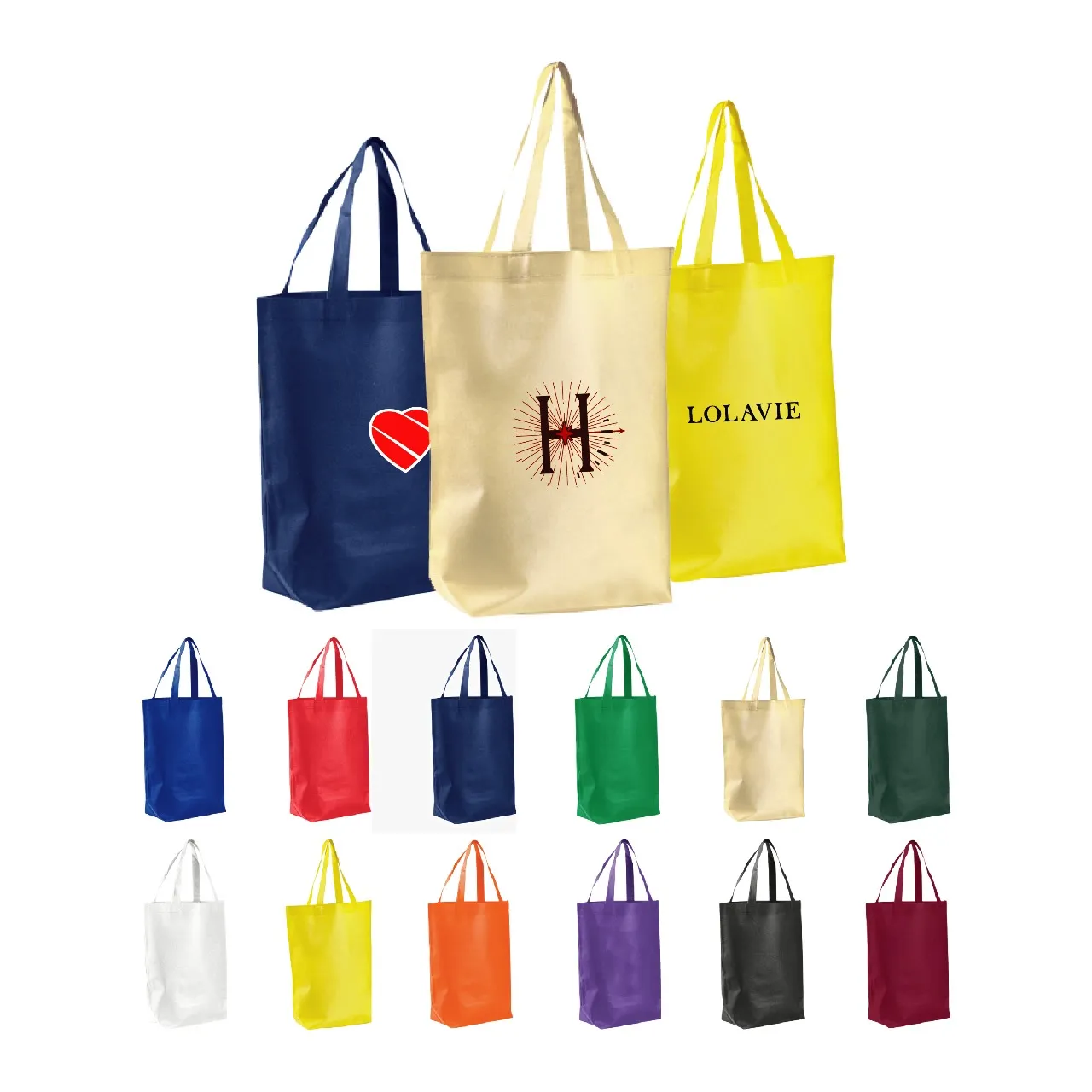 SST75 - Custom Economical Non-Woven Tote Bags with Gusset And Your Logo